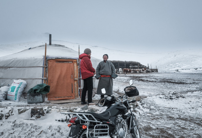 Монголын улаан загалмай нийгэмлэгээс өвөлжилт хүндэрсэн аймгийн малчдад тусламж үзүүлж байна